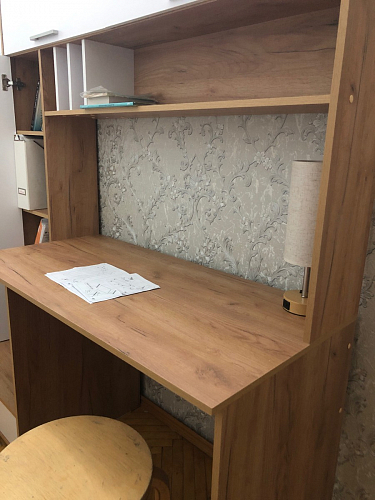 Письменный стол Лайт 03.243 дуб золотой (craft) / белый премиум фото покупателя 238