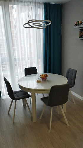 Стул на металлокаркасе Чилли черный / зеленый фото покупателя 986