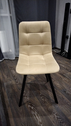 Стул на металлокаркасе Чилли синяя ткань / белый фото покупателя 588