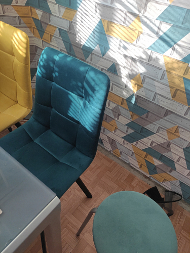 Стул на металлокаркасе Чилли черный / зеленый фото покупателя 932