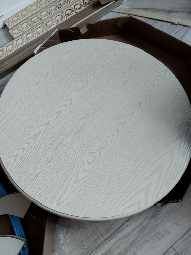 Деревянный стол Павия 100 орех с коричневой патиной фото покупателя 5