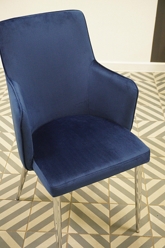 Стул на металлокаркасе Benza purple fabric из шоурума 1