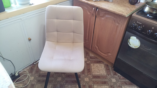 Стул на металлокаркасе Чилли синий / белый фото покупателя 758