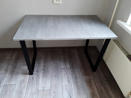 Деревянный стол Лота Лофт 140х80 черный матовый / бетон светлый фото покупателя 164