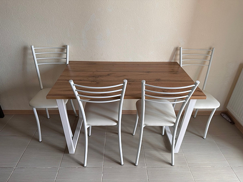 Деревянный стол Лота Лофт 140х80 черный матовый / бетон светлый фото покупателя 335