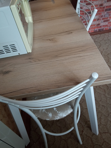 Стол Тринити Лофт 120 32 мм бетон / черный матовый фото покупателя 149