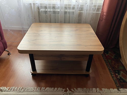 Стол-трансформер Виват дуб вотан / хром фото покупателя 2