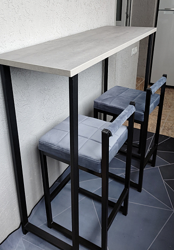 Барная стойка Дилан Лофт 120х50х90 бетон фото покупателя 1