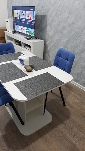 Стул на металлокаркасе Чилли К светло-серый велюр / черный каркас фото покупателя 35