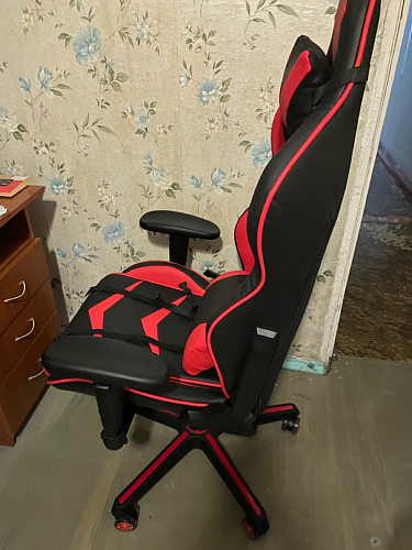 Компьютерное кресло Racer черное / голубое фото покупателя 108