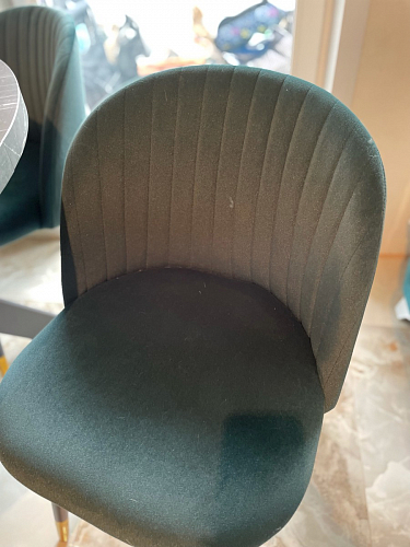 Стул на металлокаркасе Gabi 1 light blue / black / gold фото покупателя 978