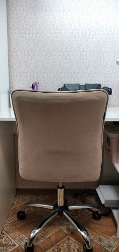 Компьютерное кресло One/Ван флок молочный 4 фото покупателя 22