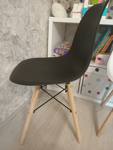 Пластиковый стул Eames PC-015 серо-голубой / дерево фото покупателя 302