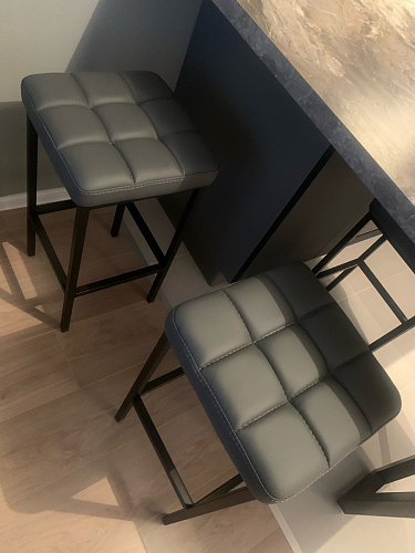 Барный стул Лофт микровелюр катания блэк / черный матовый фото покупателя 247