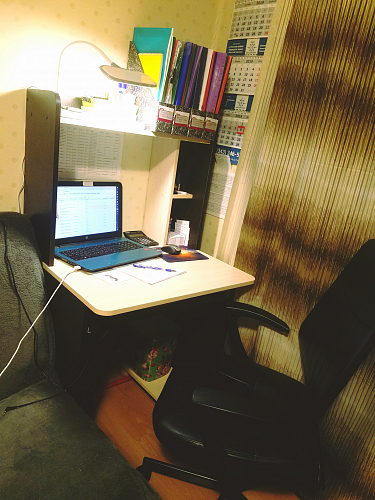 Компьютерный стол Грета-1 венге / дуб молочный фото покупателя 25