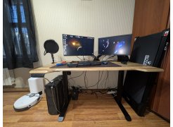 Компьютерный стол Маркос 140х80 голубой / черный фото покупателя 27