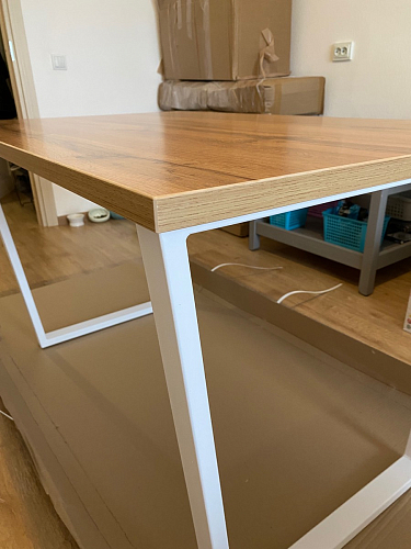 Деревянный стол Лота Лофт 140х80 дуб крафт табачный / черный матовый фото покупателя 510