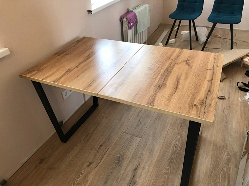 Деревянный стол Лота Лофт 120x75 дуб крафт табачный / черный матовый фото покупателя 337