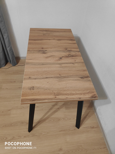 Стол Тринити Лофт 120 32 мм дуб галифакс табако / черный матовый фото покупателя 107