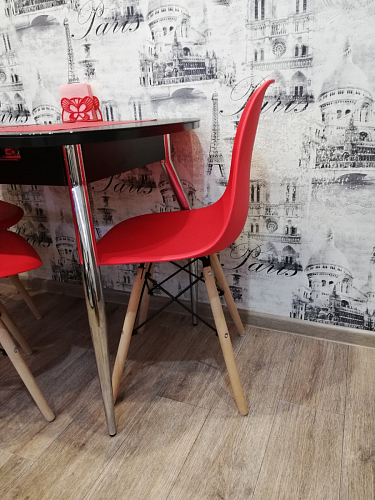 Пластиковый стул Eames PC-015 серо-голубой / дерево фото покупателя 134