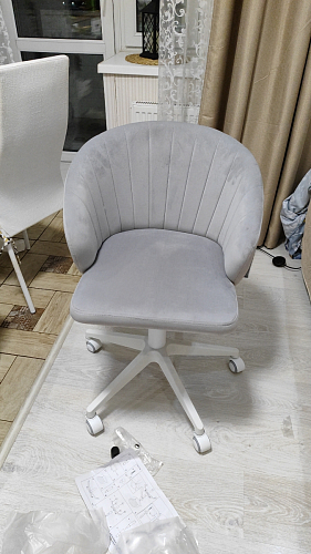 Компьютерное кресло Пард экокожа белый фото покупателя 114