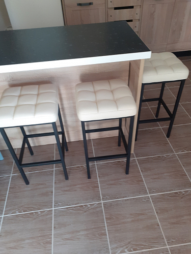 Барный стул Лофт ткань канди грей / черный матовый фото покупателя 291