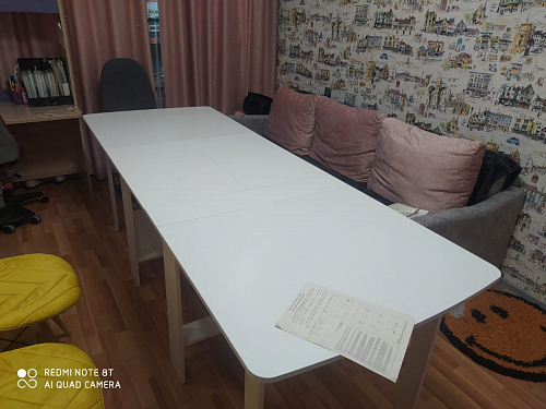 Стол обеденный раздвижной СтК7 дуб молочный фото покупателя 3