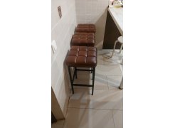 Барный стул Лофт кожзам d1 / черный матовый фото покупателя 5