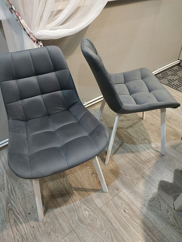 Стул на металлокаркасе Челси морская волна / черный фото покупателя 139