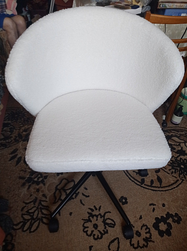 Компьютерное кресло Lika white teddy / black фото покупателя 15