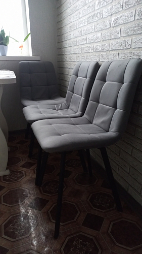 Комплект стульев Чилли 4 шт темно-серый / черный фото покупателя 538