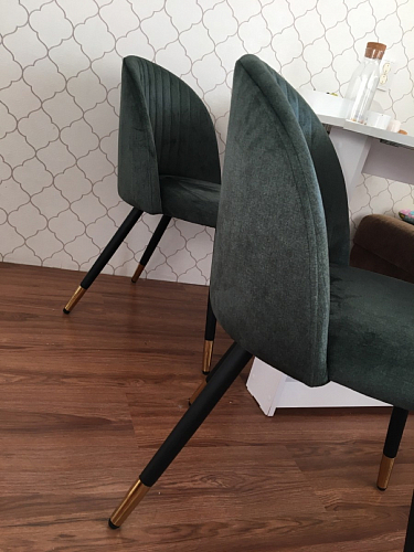 Стул на металлокаркасе Gabi 1 light purple / black / gold фото покупателя 52