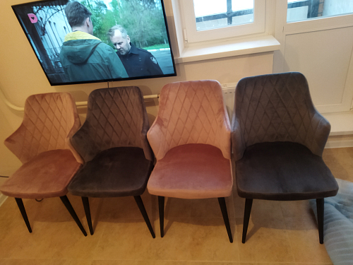 Стул на металлокаркасе Velen light gray / black фото покупателя 2