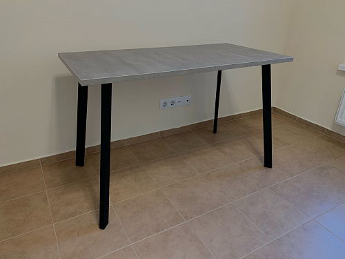 Стол Тринити Лофт 120 32 мм бетон / черный матовый фото покупателя 113