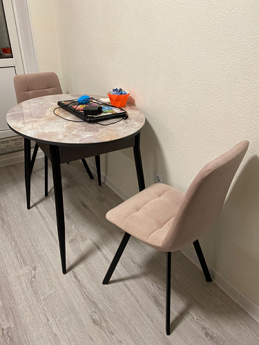 Стул на металлокаркасе Чилли бежевый / белый каркас фото покупателя 1009