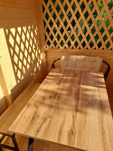 Стол Тринити Лофт 120 32 мм дуб галифакс табако / черный матовый фото покупателя 602