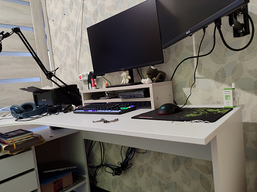 Письменный стол СПм-25 правый белый  - Уцененный экземпляр фото покупателя 80