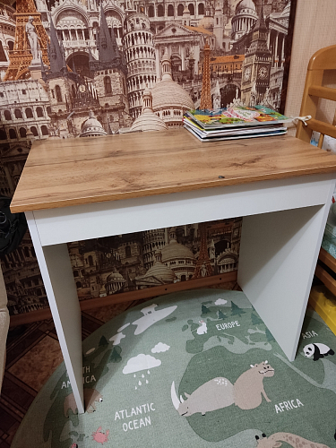 Письменный стол Сантия 120 дуб вотан / белый фото покупателя 13