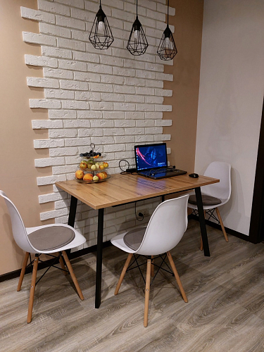 Стол раскладной Колон Лофт 120 32 мм дуб галифакс табако / черный матовый фото покупателя 40