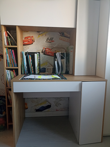 Письменный стол Комфорт 12.71 дуб золотой craft / белая аляска фото покупателя 102