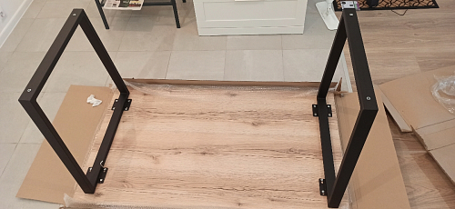 Деревянный стол Лота Лофт 140х80 черный матовый / бетон светлый фото покупателя 461