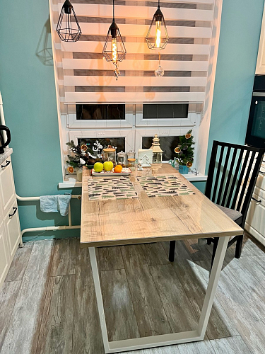 Стол Лота Лофт 120 32 мм бетон / черный матовый фото покупателя 288