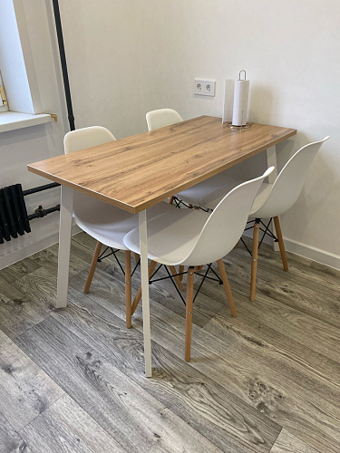 Стол Тринити Лофт 120 25 мм черный матовый / дуб делано темный фото покупателя 194