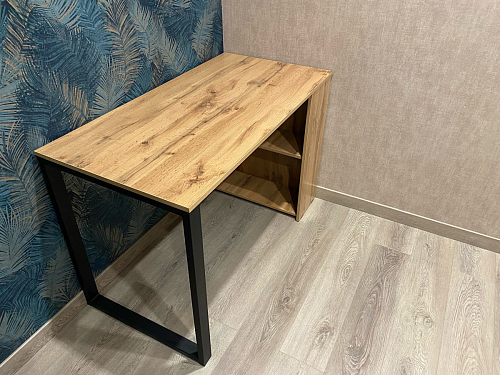 Письменный стол Битти Лофт 116х60х75 дуб делано светлый / белый матовый фото покупателя 111