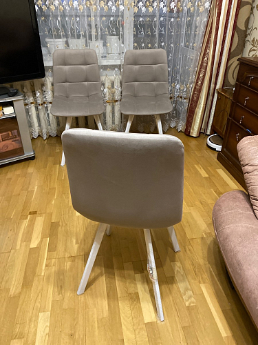 Стул на металлокаркасе Чилли светло-серый / белый каркас фото покупателя 610