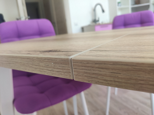 Стол раскладной Колон Лофт 120 32 мм дуб галифакс табако / черный матовый фото покупателя 58