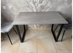 Деревянный стол Лота Лофт 120(160)х75 черный матовый / бетон светлый фото покупателя 331