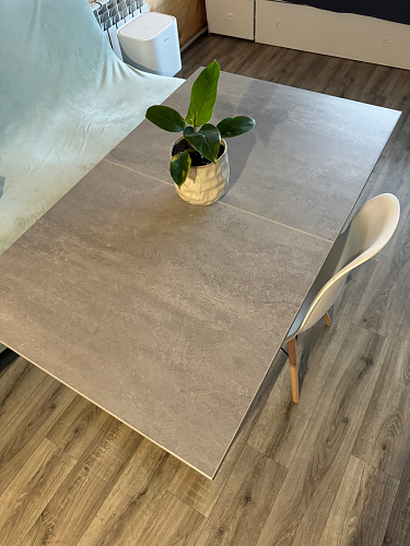 Деревянный стол Лота Лофт 120х75 белый матовый / дуб крафт золотой фото покупателя 765