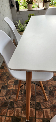 Стол Table 120 white / wood фото покупателя 8