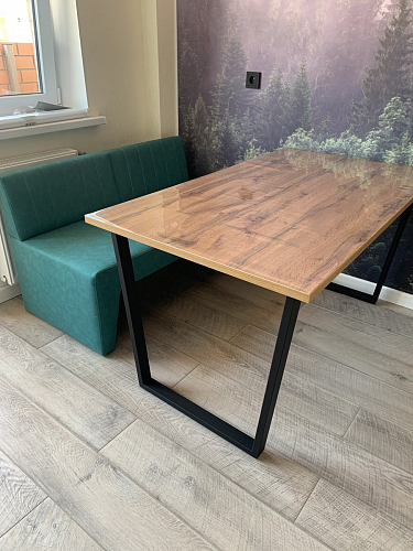 Деревянный стол Лота Лофт 120x75 дуб крафт табачный / черный матовый фото покупателя 356